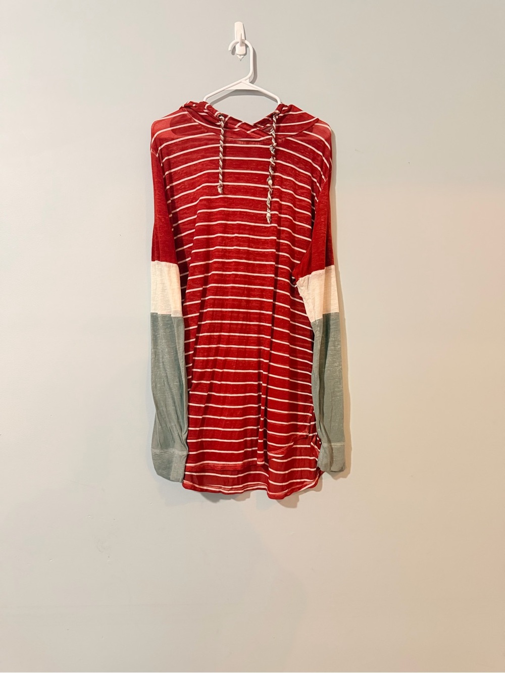 Maurice’s Res Striped Hoodie Dress with Contrast Sleeves